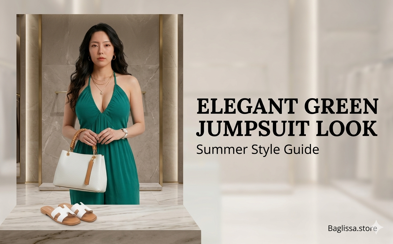 Women green halter neck jumpsuit stylish summer outfit